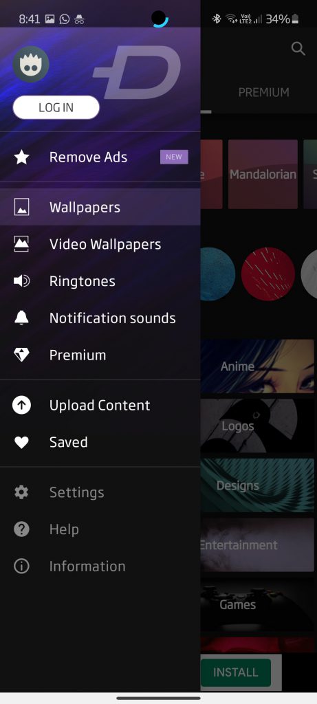 Best Android background and wallpaper apps. Zedge also gives you video or live wallpapers and also ringtones.
