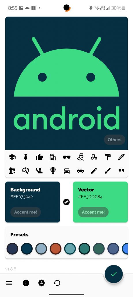 Best Android background and wallpaper apps. Vectorify da home is very customizable.