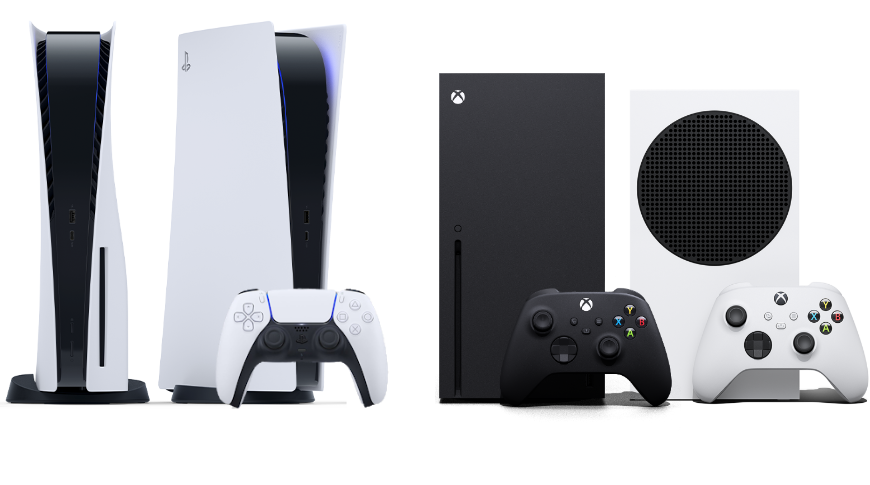 The PS5 includes a digital edition, while Xbox also has an Xbox Series S, a smaller version.