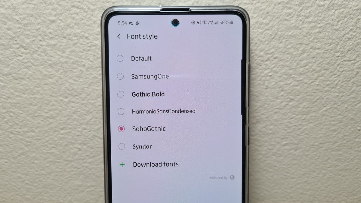 Add custom fonts to your Samsung phone.
