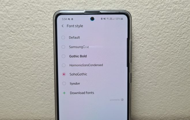 Add custom fonts to your Samsung phone.