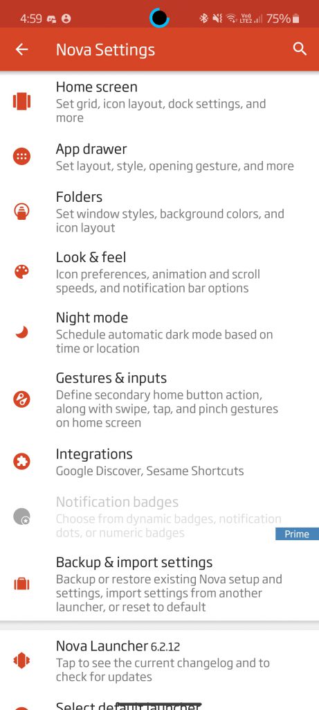 Hundreds of customization options in one app, with Nova Settings.