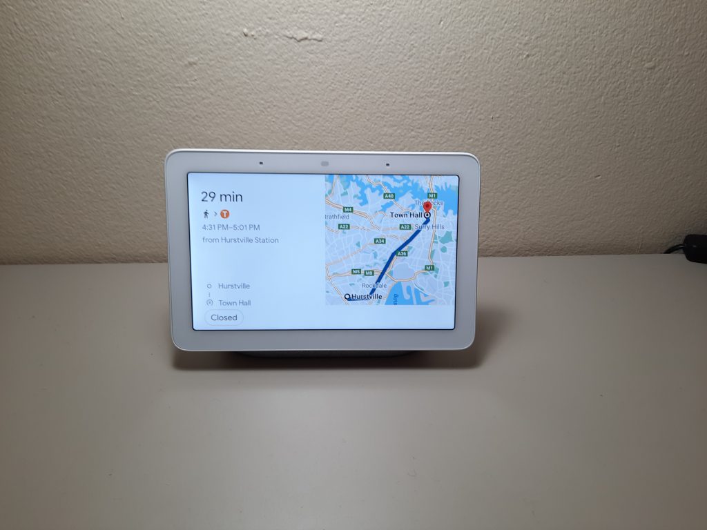 Get your Google Nest Hub to tell you hot to commute to anywhere.